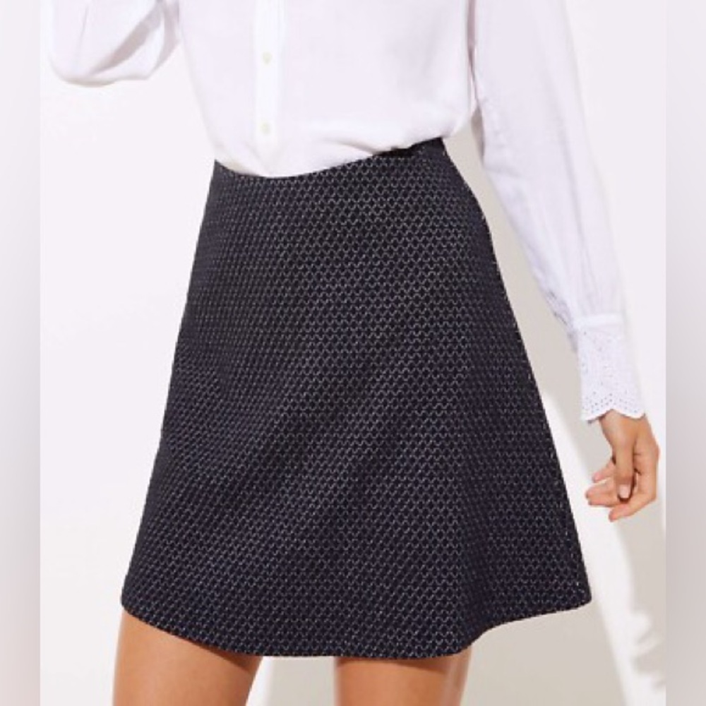 NWT Ann Taylor Loft Black Mini Skirt